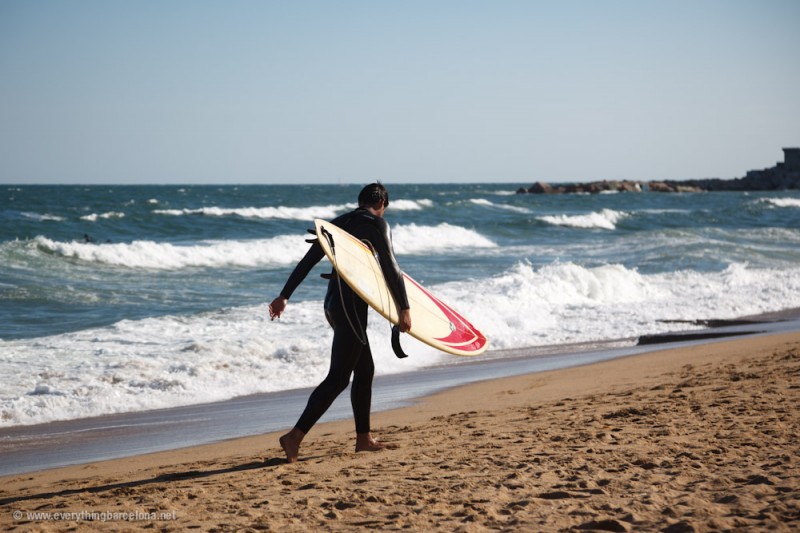 Surfing Barcelona